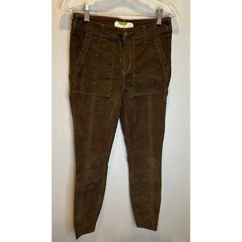 Women’s Anthropologie Brown Velvet Jeans Size‎ 26